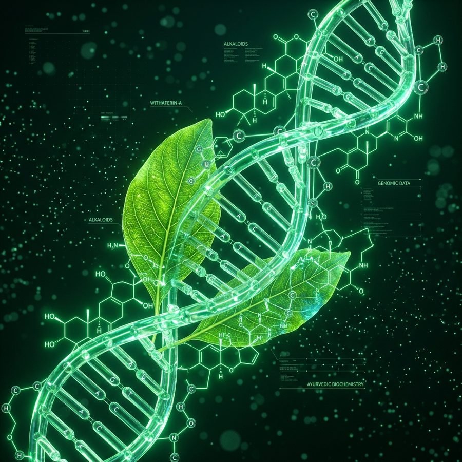 3D Ayurvedic DNA Molecular Structure